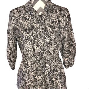 Choices SMALL  Black and Gray Lightweight Jacket With Drawstring Waist